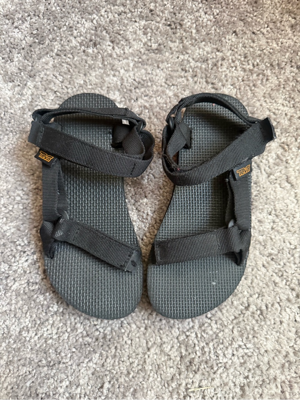 Teva Black Open-Toe Webbing Sandals